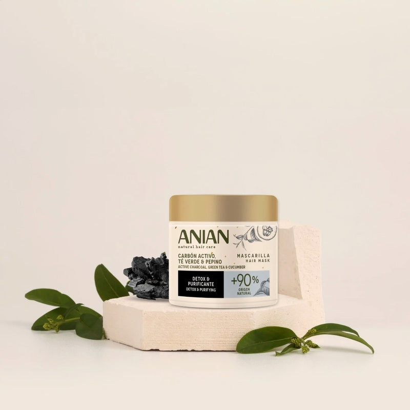 ANIAN - MASCARILLA CARBÓN ACTIVO, TÉ VERDE & PEPINO 350 ML