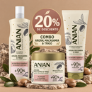 Combo ANIAN: Argán, Macadamia y Trigo - Champú, Acondicionador y Mascarilla