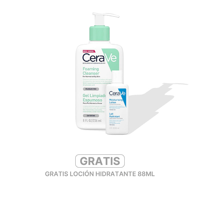 CERAVE PACK - FOAMING CLEANSER 473 ML + LOCIÓN HIDRATANTE 88 ML