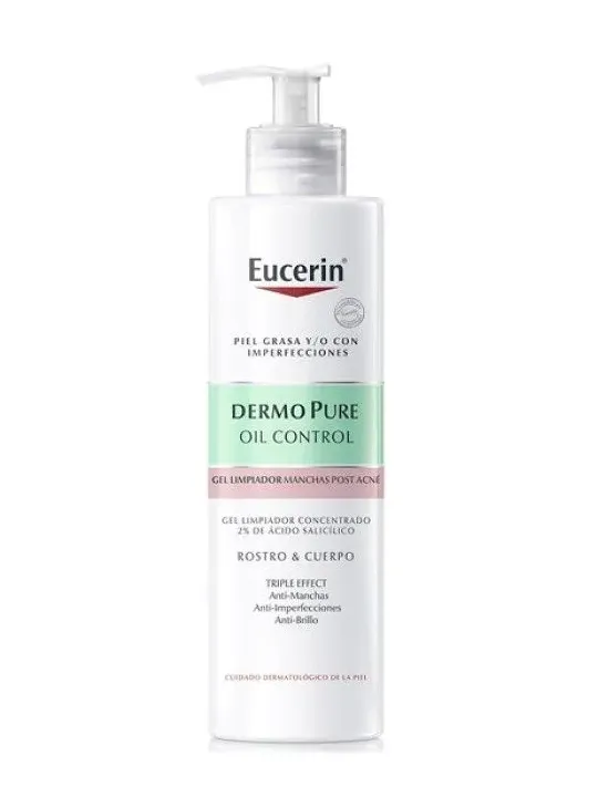 EUCERIN - DERMO PURE OIL CONTROL GEL LIMPIADOR POST IMPERFECCIONES TRIPLE EFFECT 400 ML